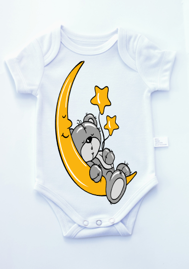 Babybody kurzärmlich Teddy