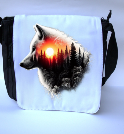 Kleine Umhängetasche Wolf